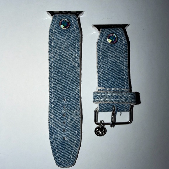 Authentic Upcycled Chanel Denim Skinny Watchband by Spark’l- size 3 - Picture 5 of 5